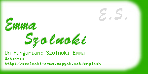 emma szolnoki business card